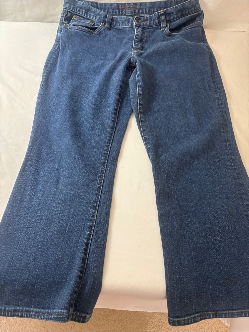 Lauren Ralph Lauren Women's Dark Blue Wide-Leg Jeans. Size 10.